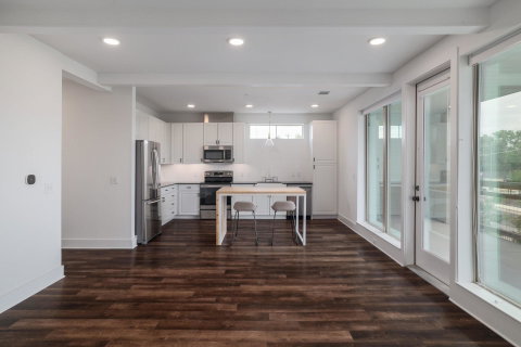 Corner unit at The Grange in Sunset Valley